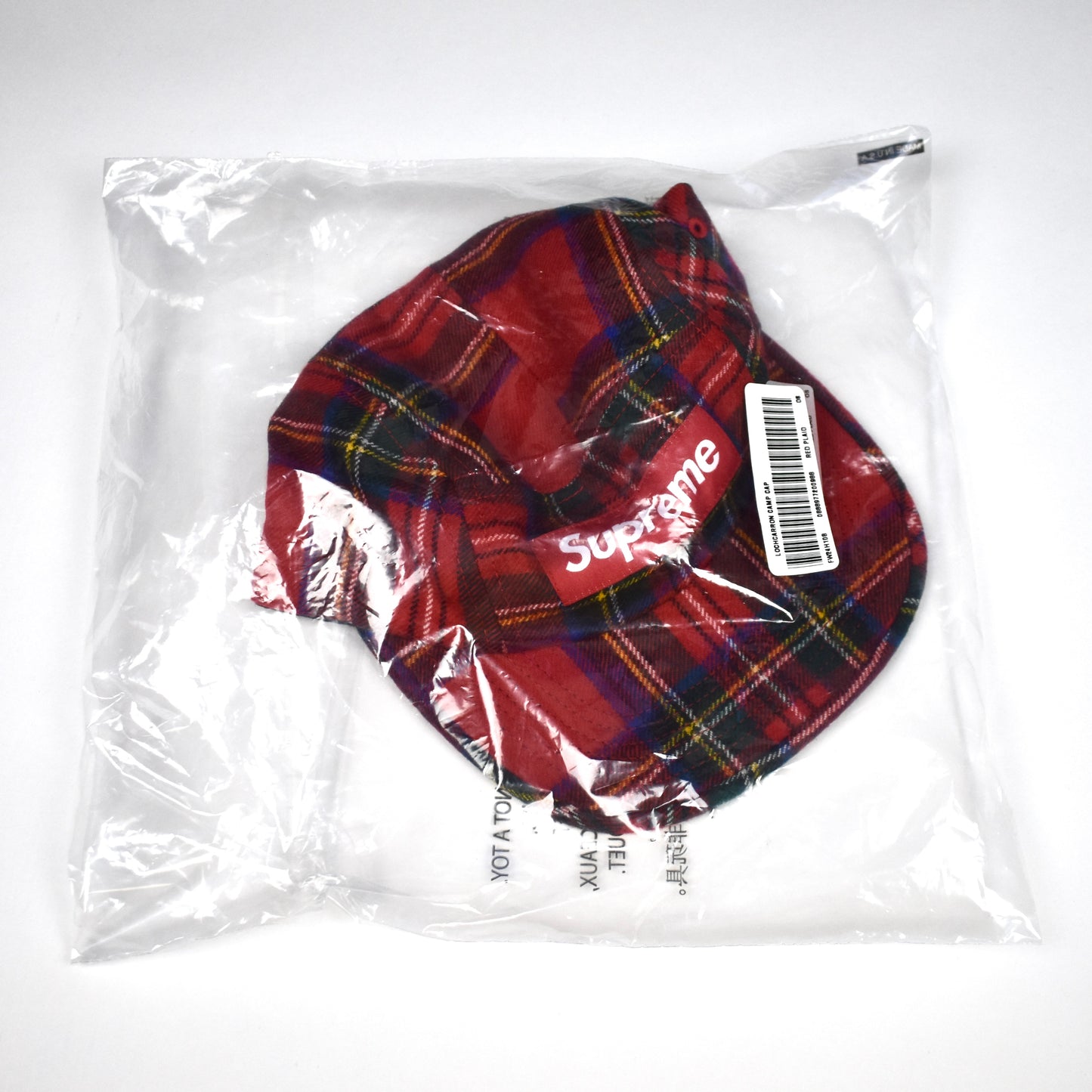 Supreme - Lochcarron Plaid Wool Box Logo Hat (Red)