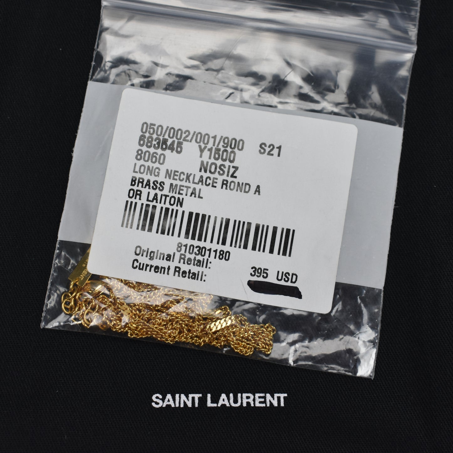 Saint Laurent - Thin Gold Curb Chain Necklace
