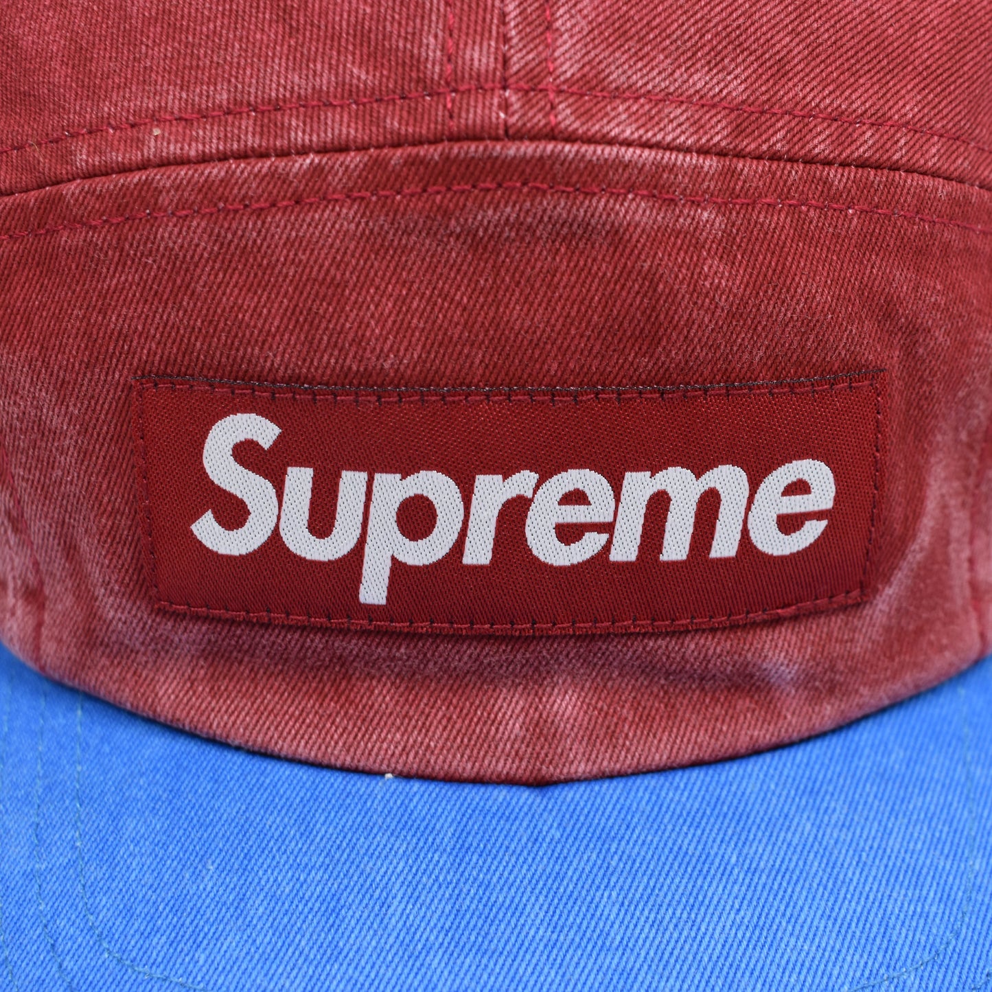 Supreme - Pigment 2-Tone Box Logo Hat (Red/Blue)