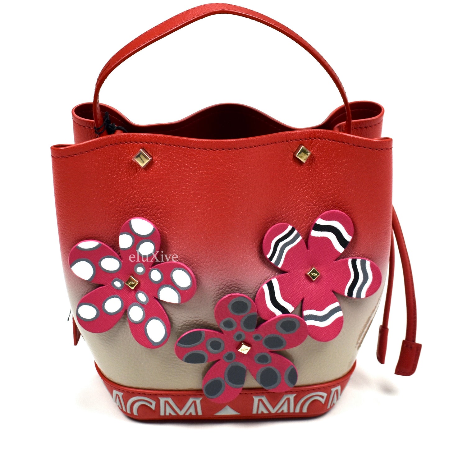 MCM - Limited Edition 'Upcyling' Red Floral Leather Bag