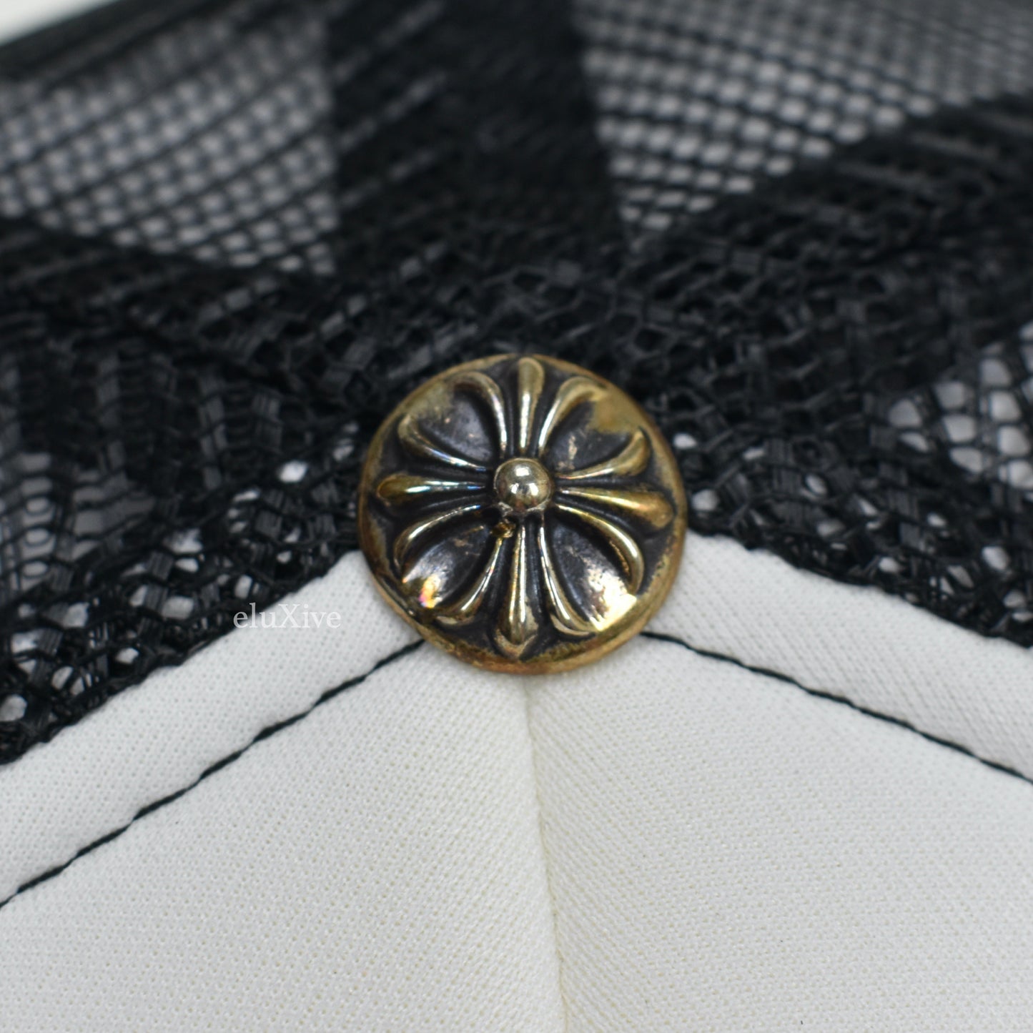 Chrome Hearts - Black/White Multicolor Crosses Cemetery Trucker Hat