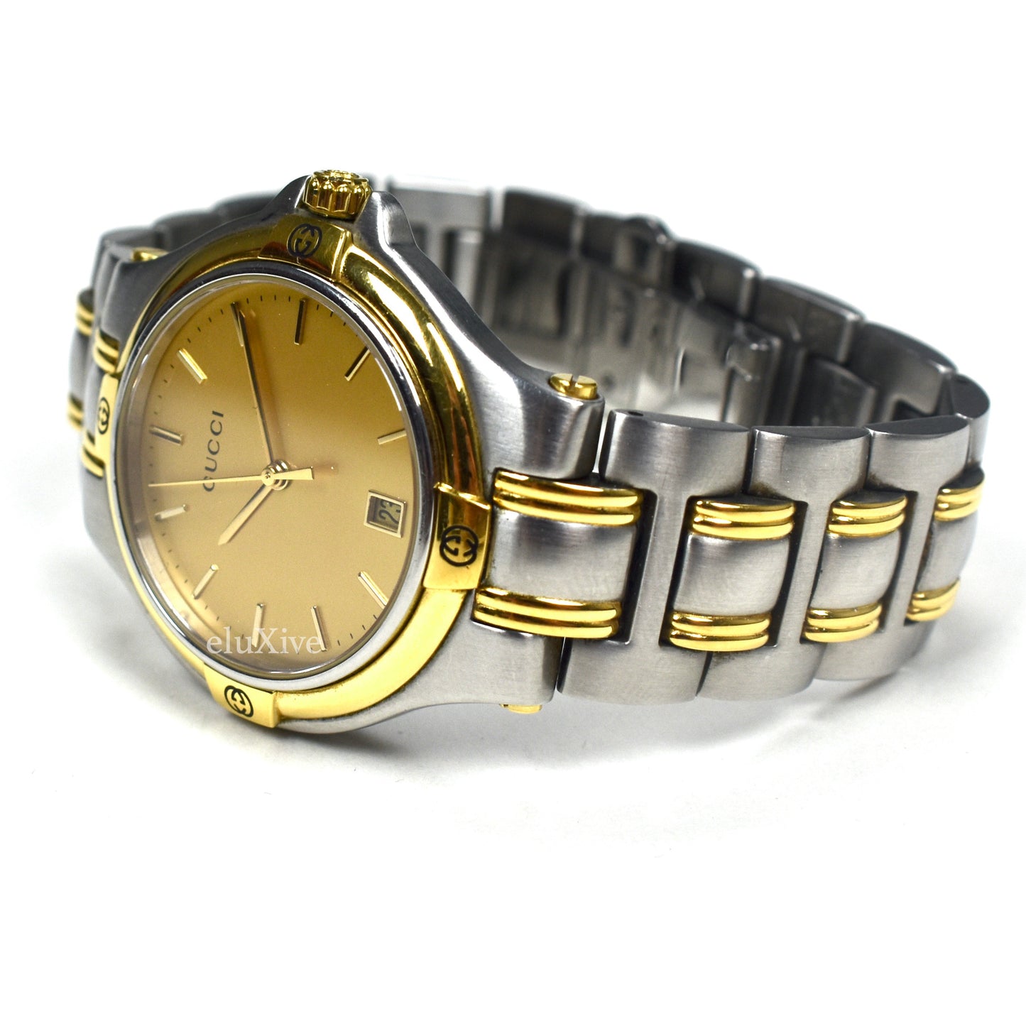 Gucci - 9040M Gold/Steel Champagne Dial Watch