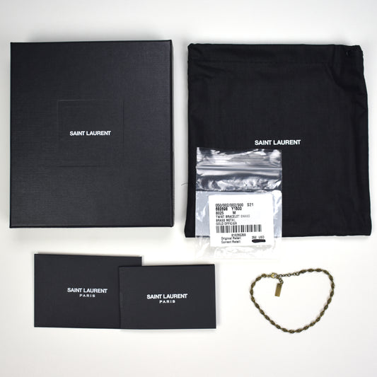 Saint Laurent - Antique Brass Rope Chain Bracelet