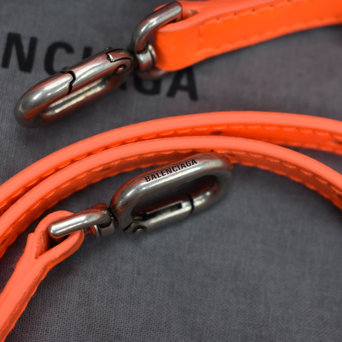 Balenciaga - Small Leather Hourglass Bag (Fluo Orange)