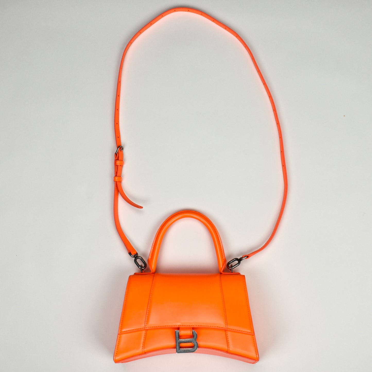 Balenciaga - Small Leather Hourglass Bag (Fluo Orange)