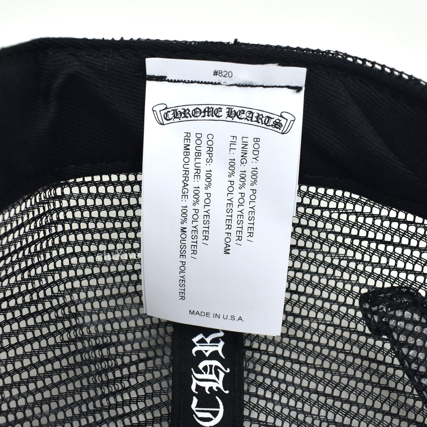 Chrome Hearts - Black/White Multicolor Crosses Cemetery Trucker Hat