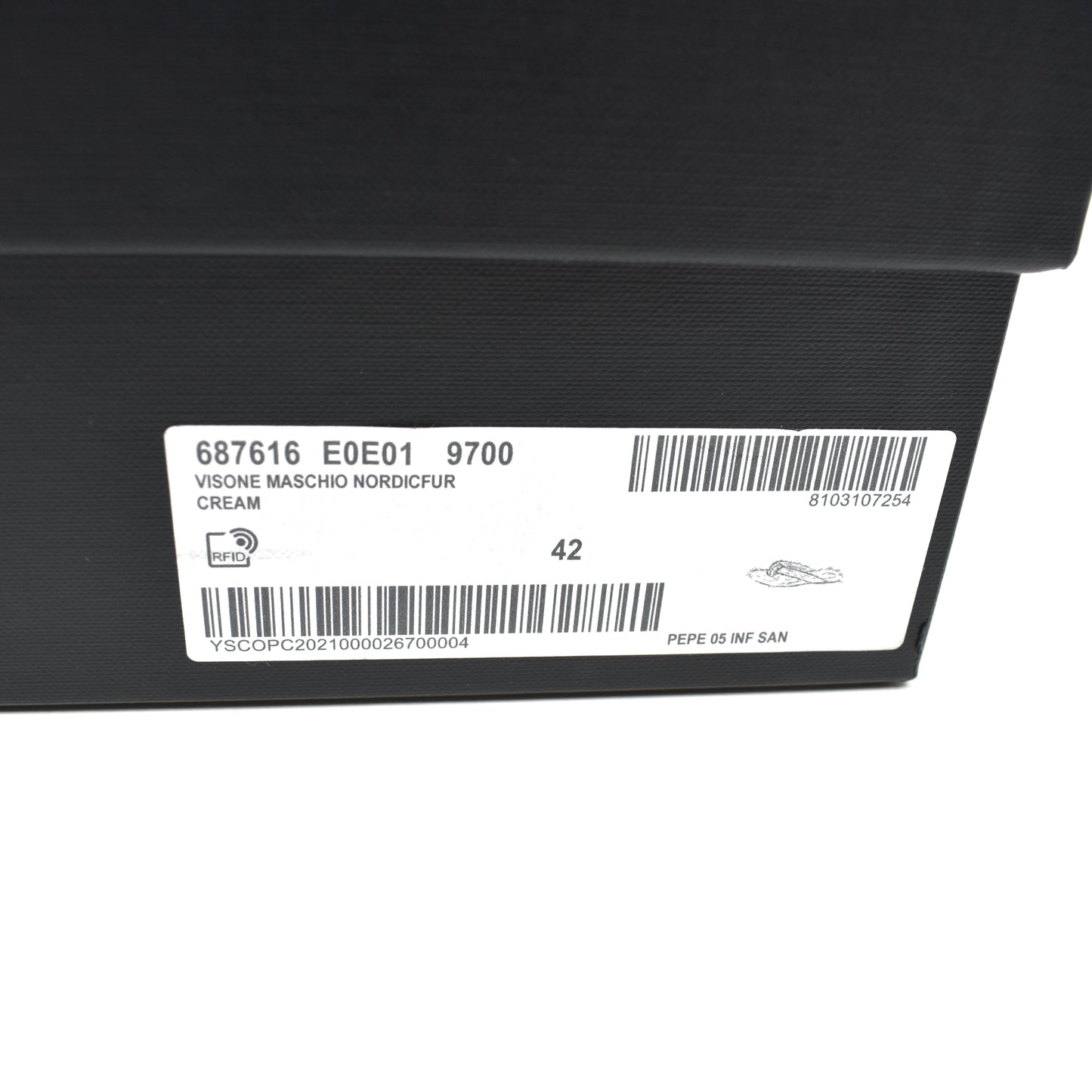 Saint Laurent - Beige Genuine Fur Pepe Flip Flops