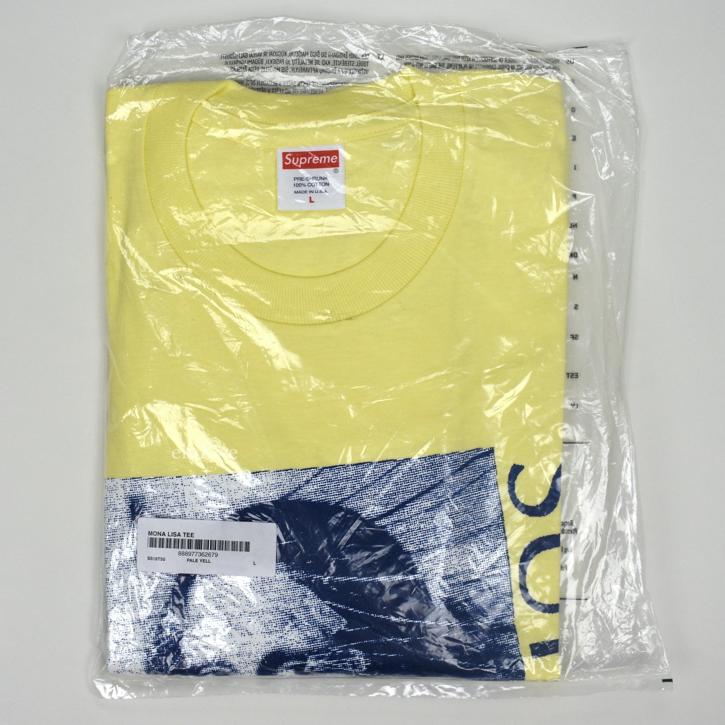 Supreme - Pale Yellow Mona Lisa T-Shirt (SS18)
