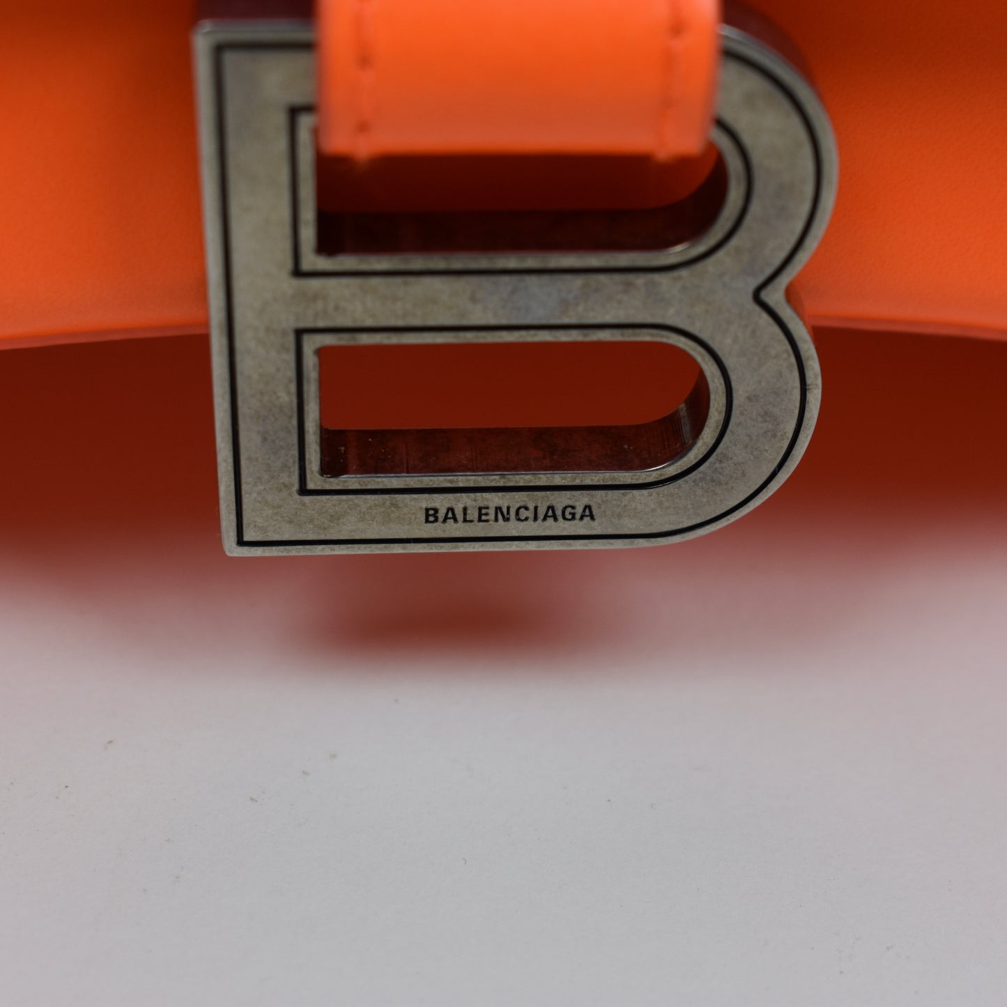 Balenciaga - Small Leather Hourglass Bag (Fluo Orange)