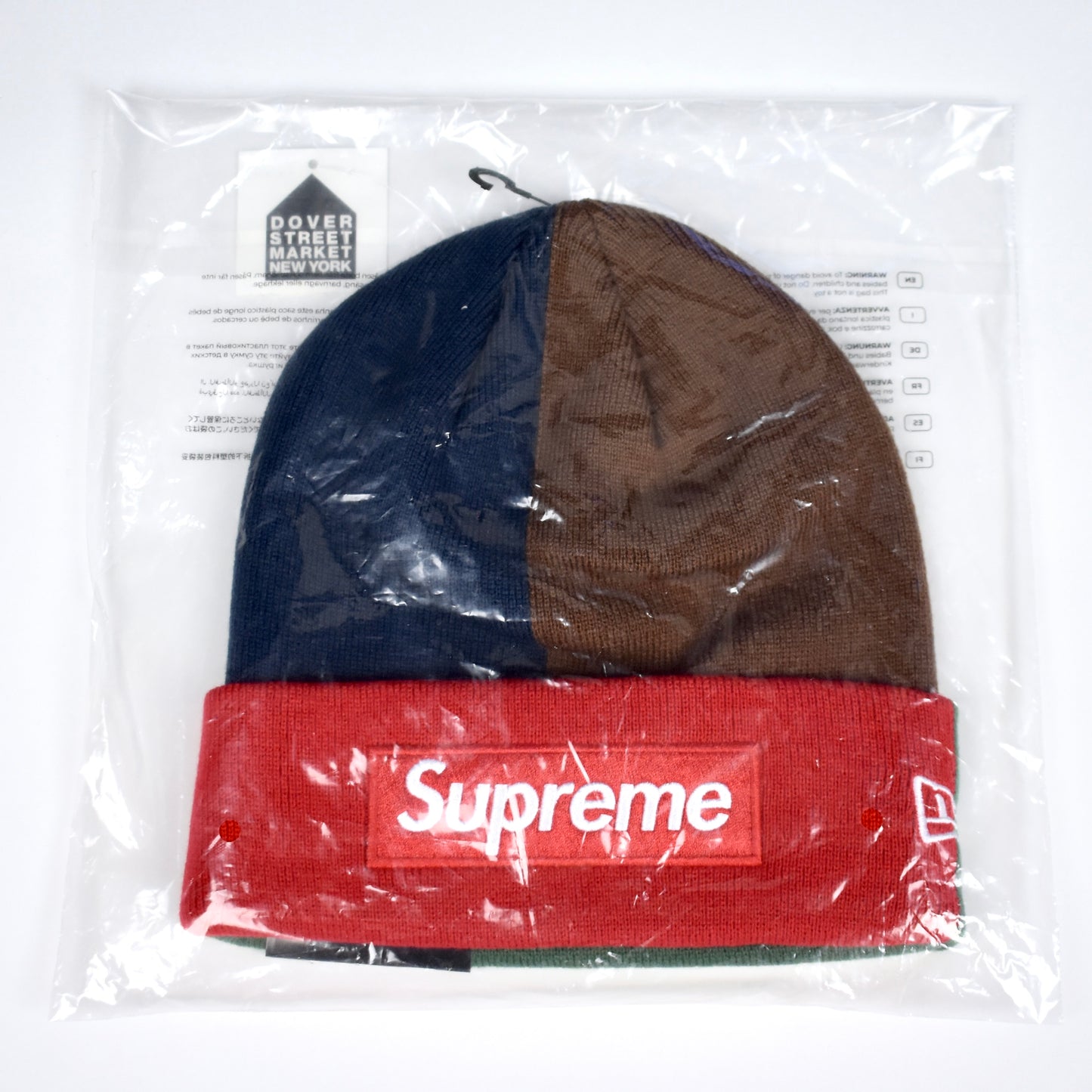 Supreme x New Era - Colorblock Box Logo Beanie (FW24)