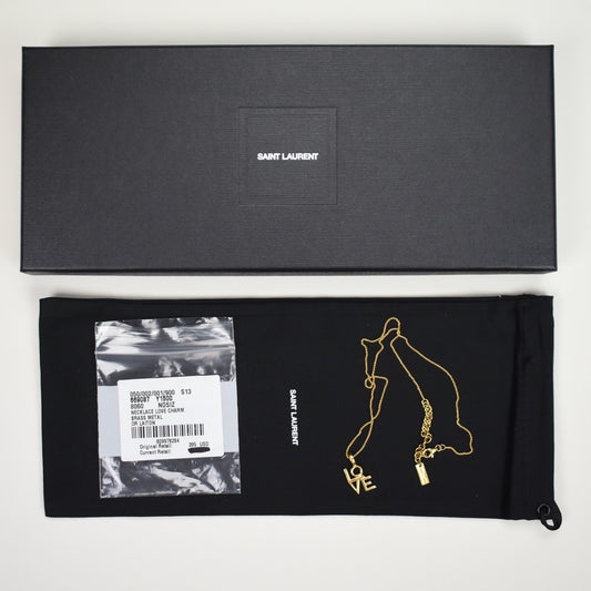 Saint Laurent - Gold Love Pendant Necklace