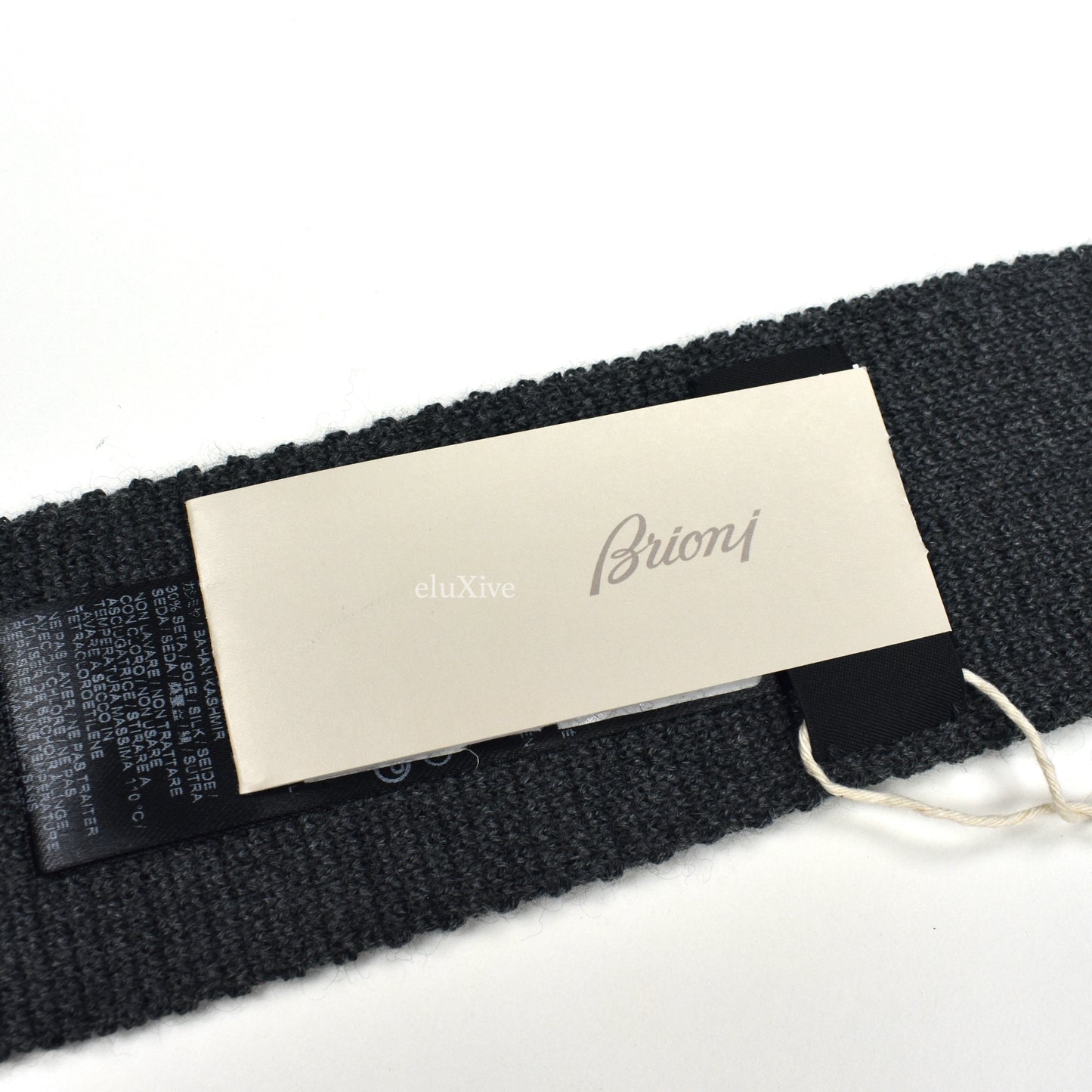 Brioni - Gray Cashmere / Silk Knit Tie