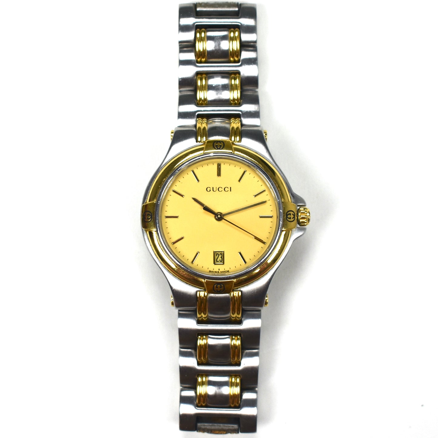 Gucci - 9040M Gold/Steel Champagne Dial Watch