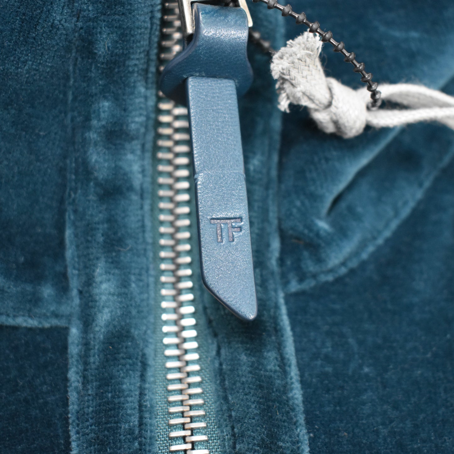 Tom Ford - Teal Blue Velour Track Jacket