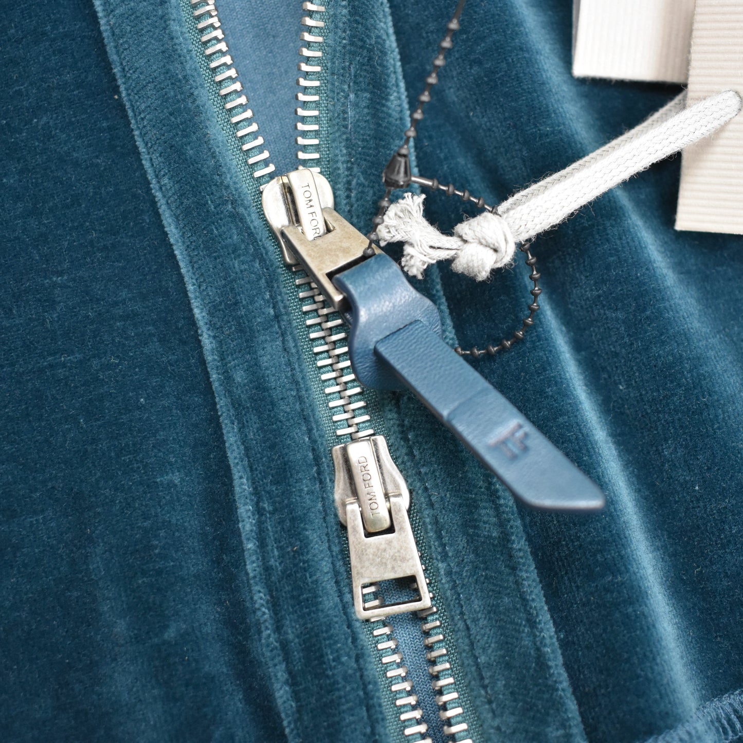 Tom Ford - Teal Blue Velour Track Jacket