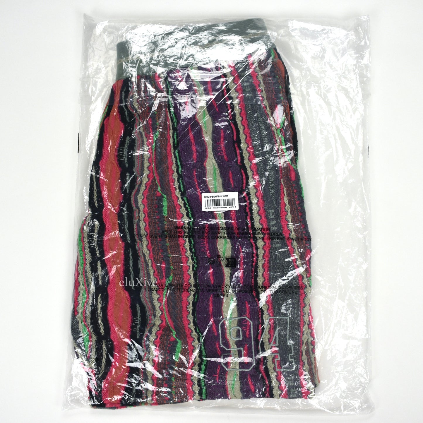 Supreme x Coogi - Multicolor Abstract Knit Basketball Shorts