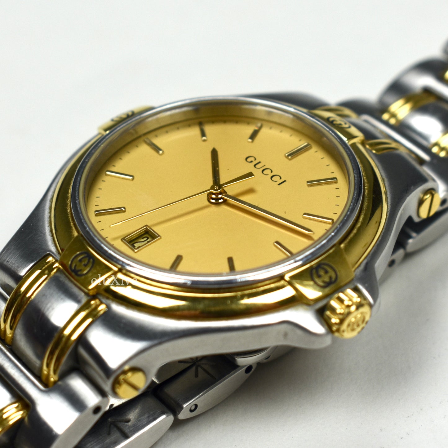 Gucci - 9040M Gold/Steel Champagne Dial Watch