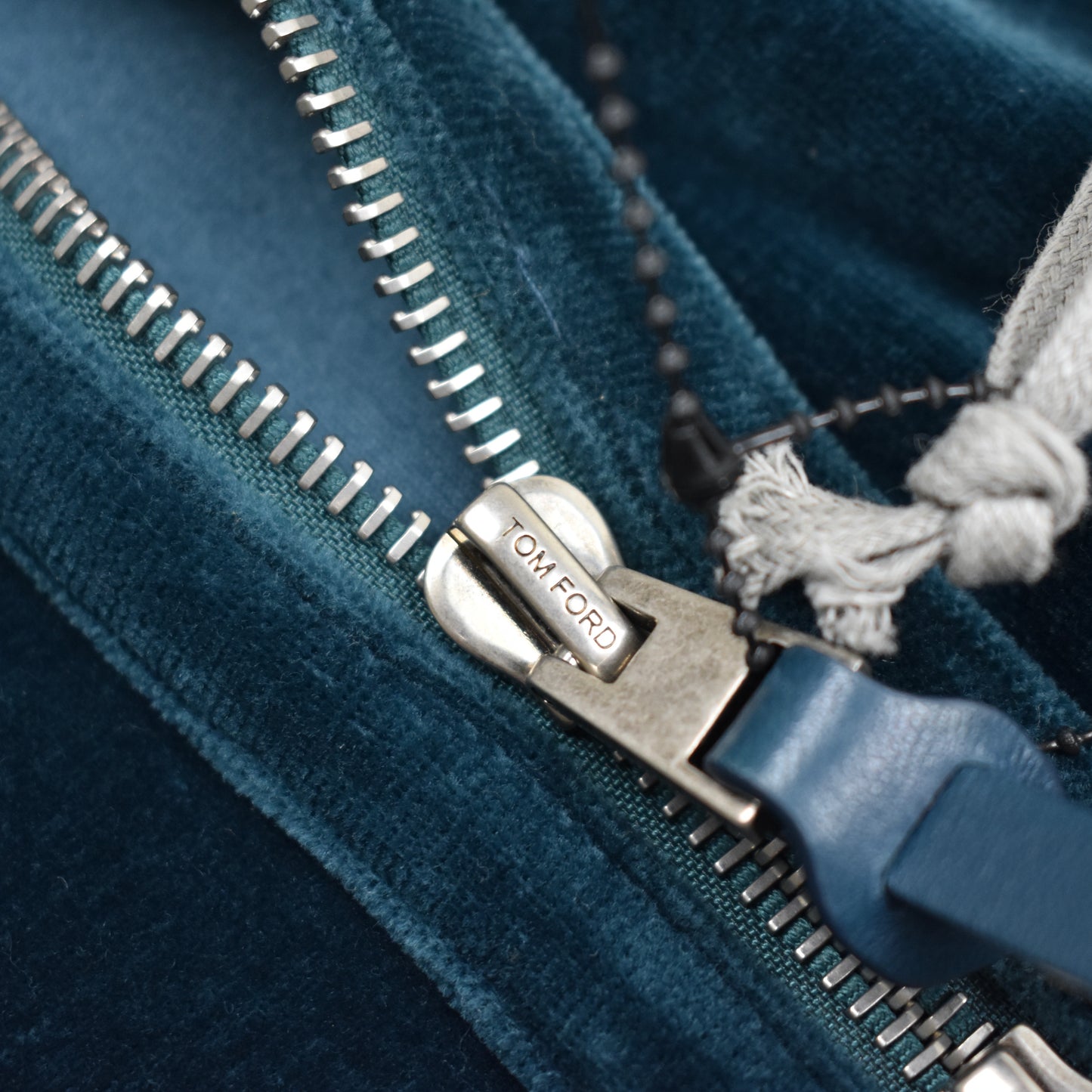 Tom Ford - Teal Blue Velour Track Jacket