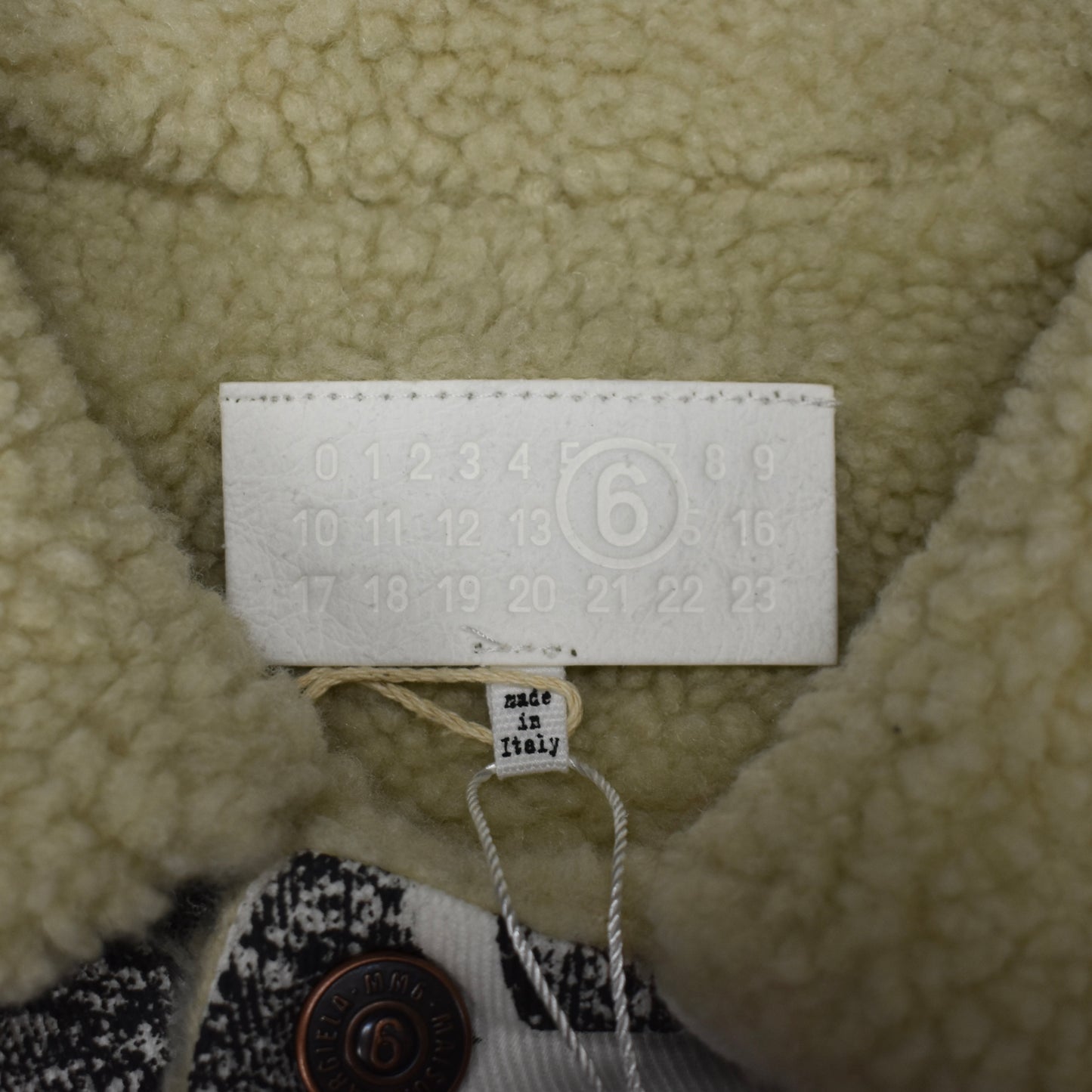 Maison Margiela MM6 - White Painted Denim / Shearling Trucker Jacket