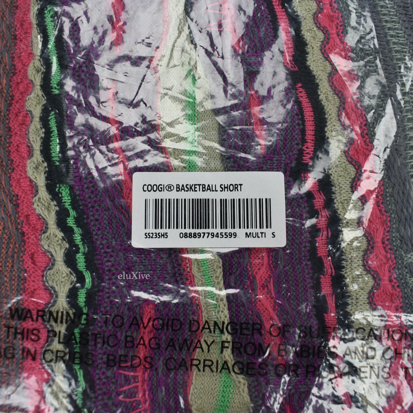 Supreme x Coogi - Multicolor Abstract Knit Basketball Shorts