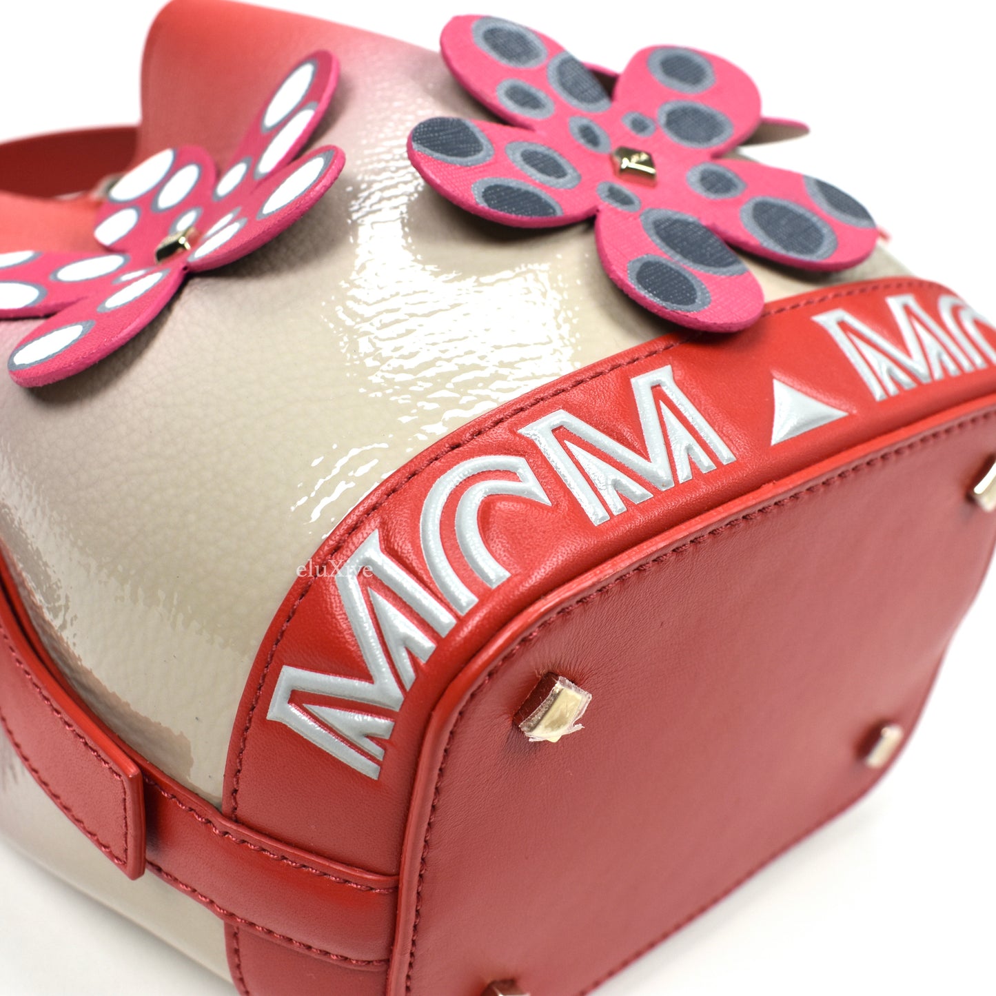 MCM - Limited Edition 'Upcyling' Red Floral Leather Bag
