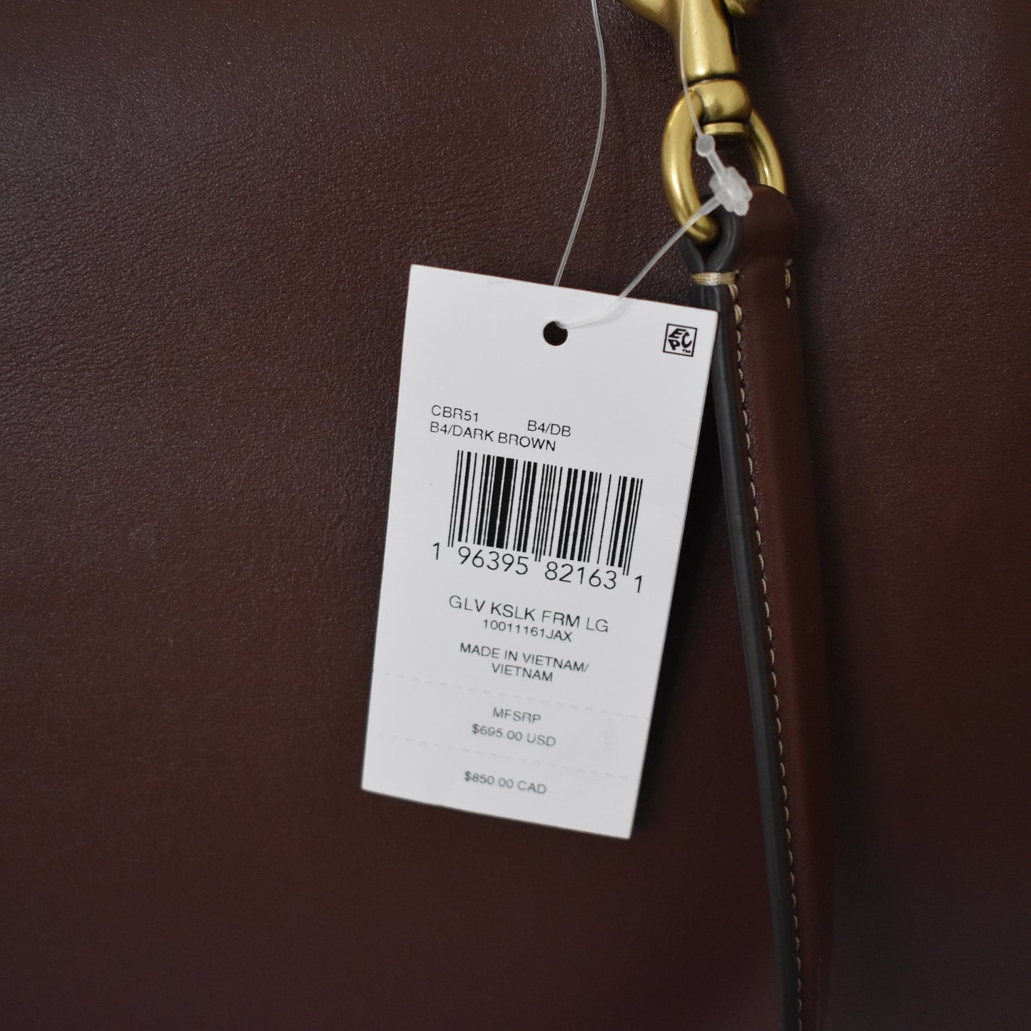 Coach - Large Kisslock Frame Bag (Dark Brown)