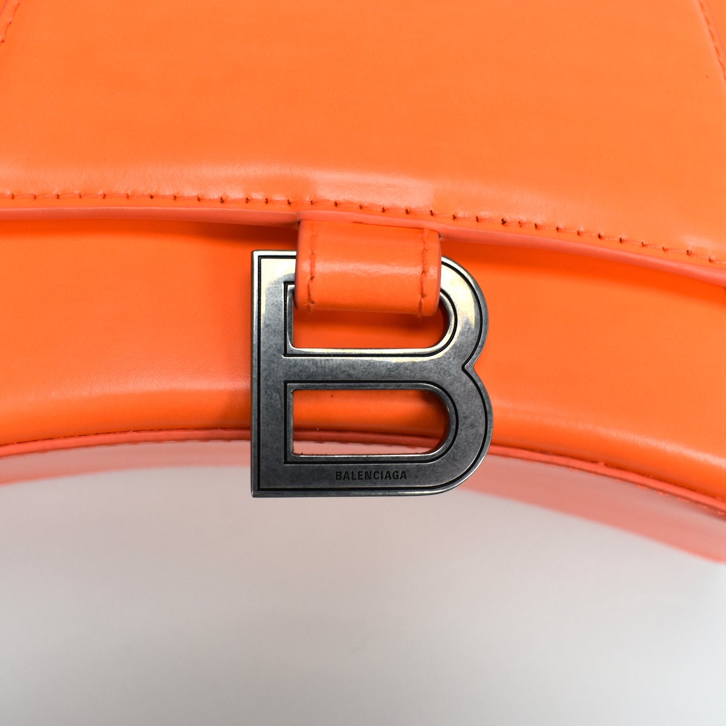 Balenciaga - Small Leather Hourglass Bag (Fluo Orange)