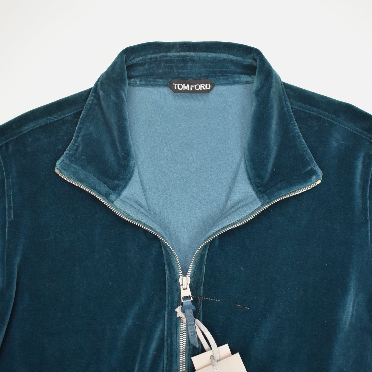 Tom Ford - Teal Blue Velour Track Jacket