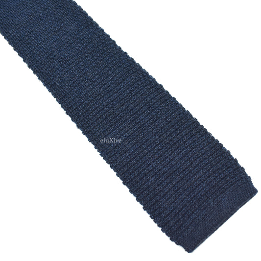 Brioni - Navy Cashmere / Silk Knit Tie