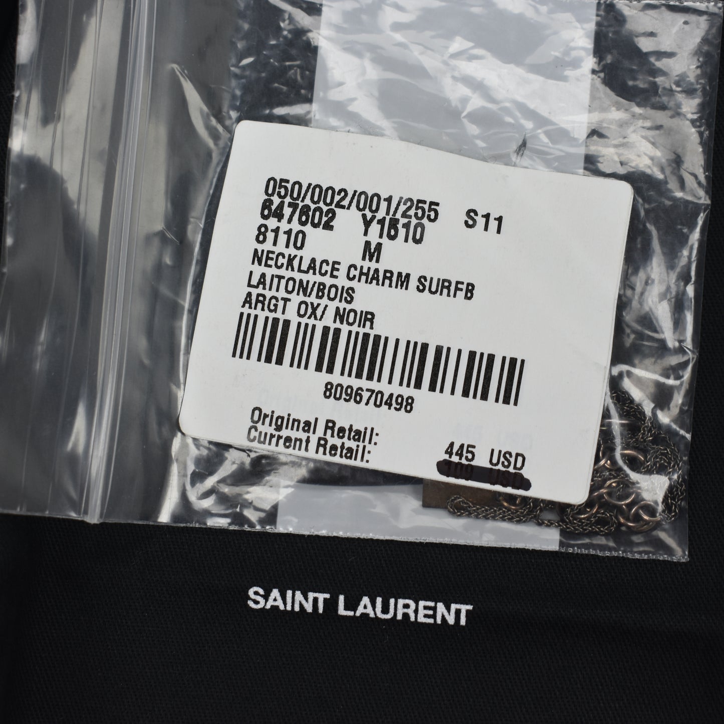 Saint Laurent - Wooden Surfboard Logo Pendant Necklace