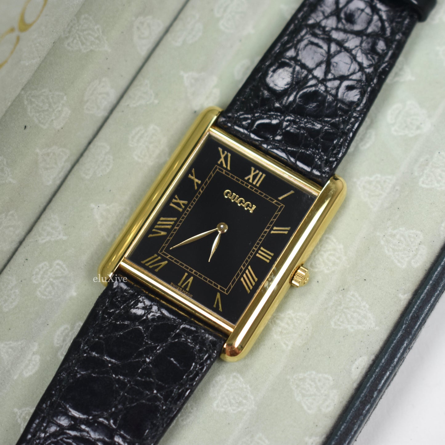 Gucci - 710M 18K Solid Gold Tank Watch