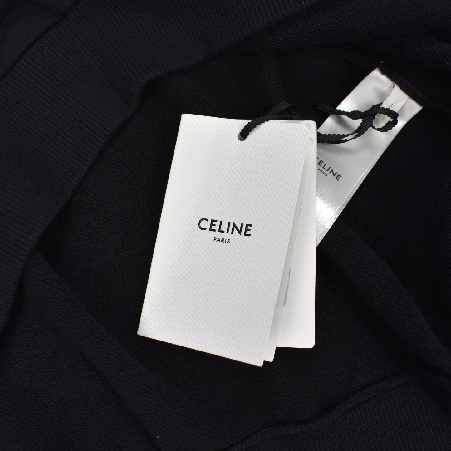 Celine - Black/Yellow Logo Print Football Sweatshirt