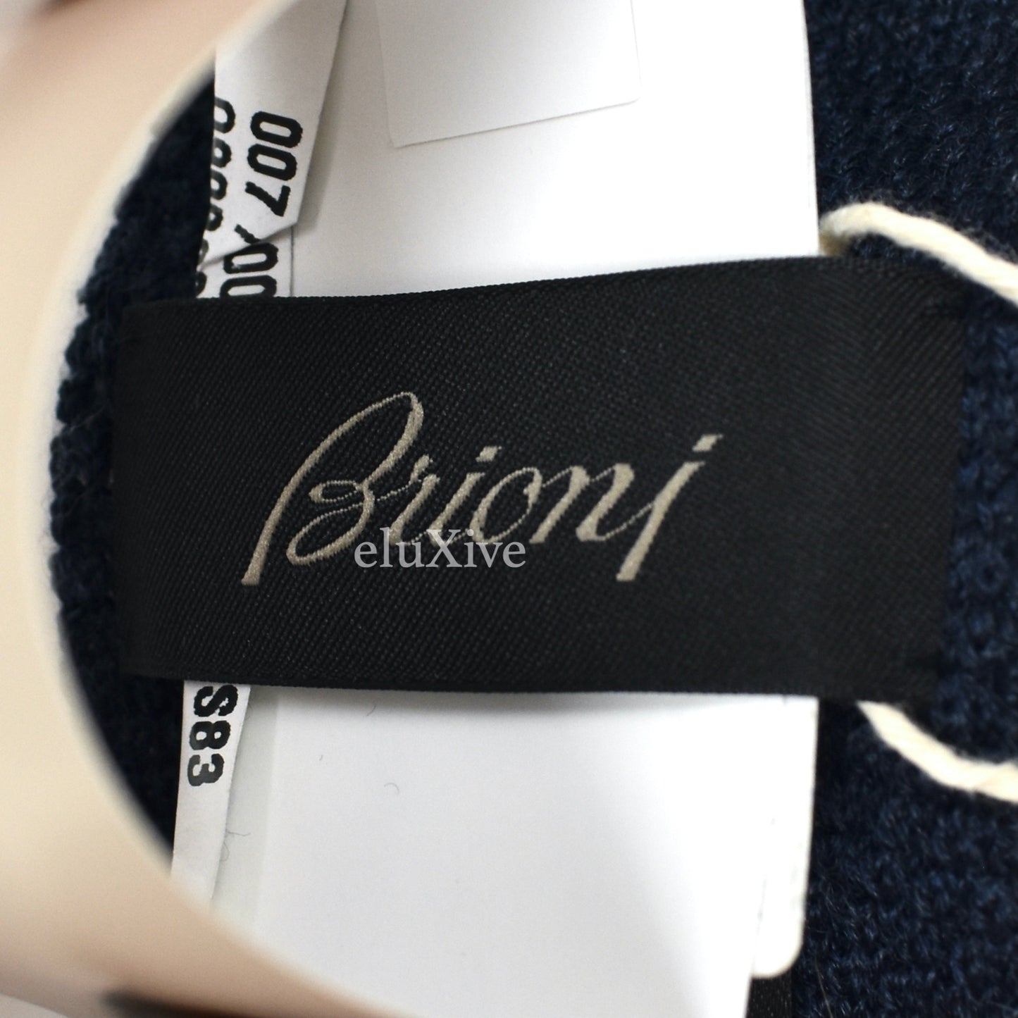 Brioni - Navy Cashmere / Silk Knit Tie