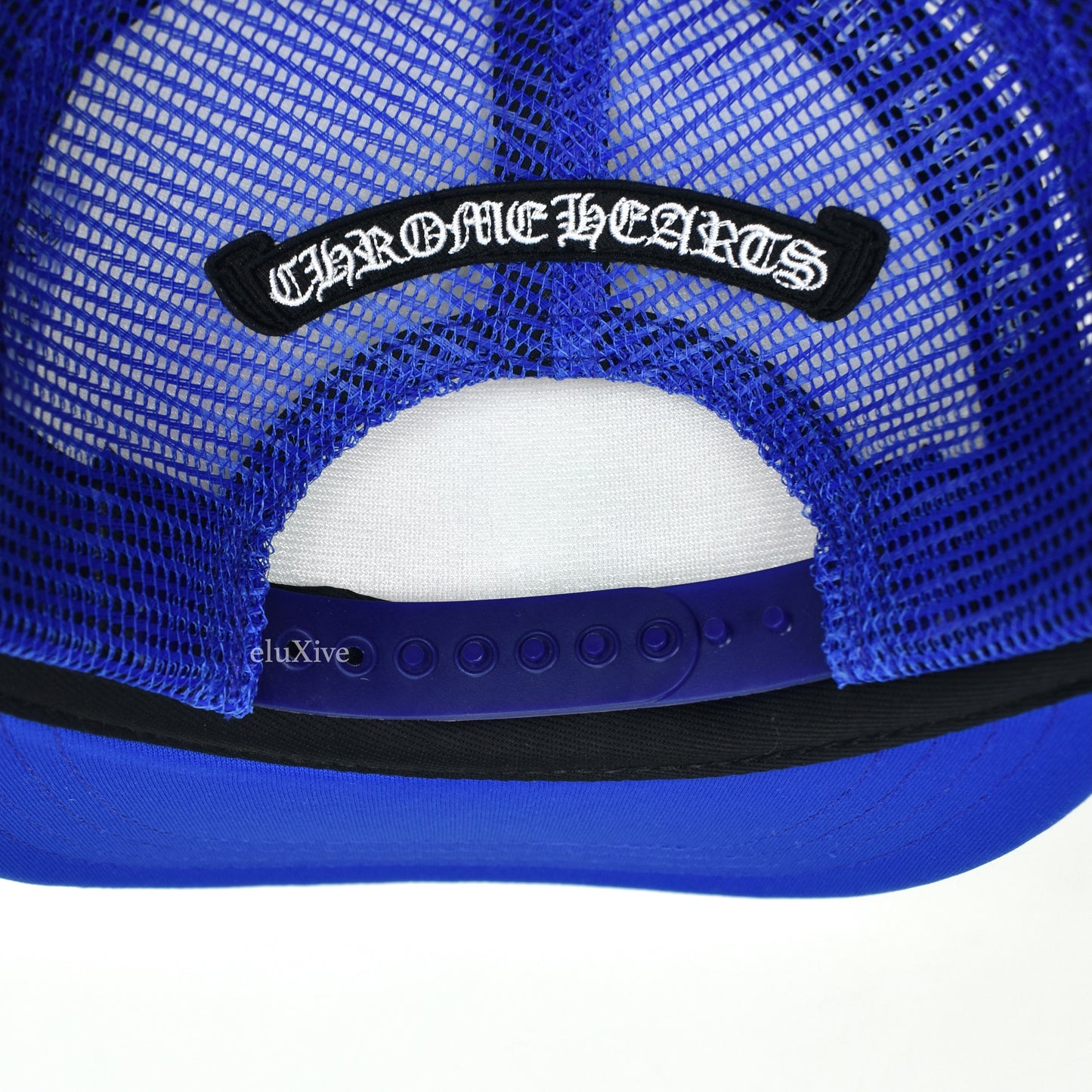 Chrome Hearts - Blue/White Multicolor Crosses Cemetery Trucker Hat