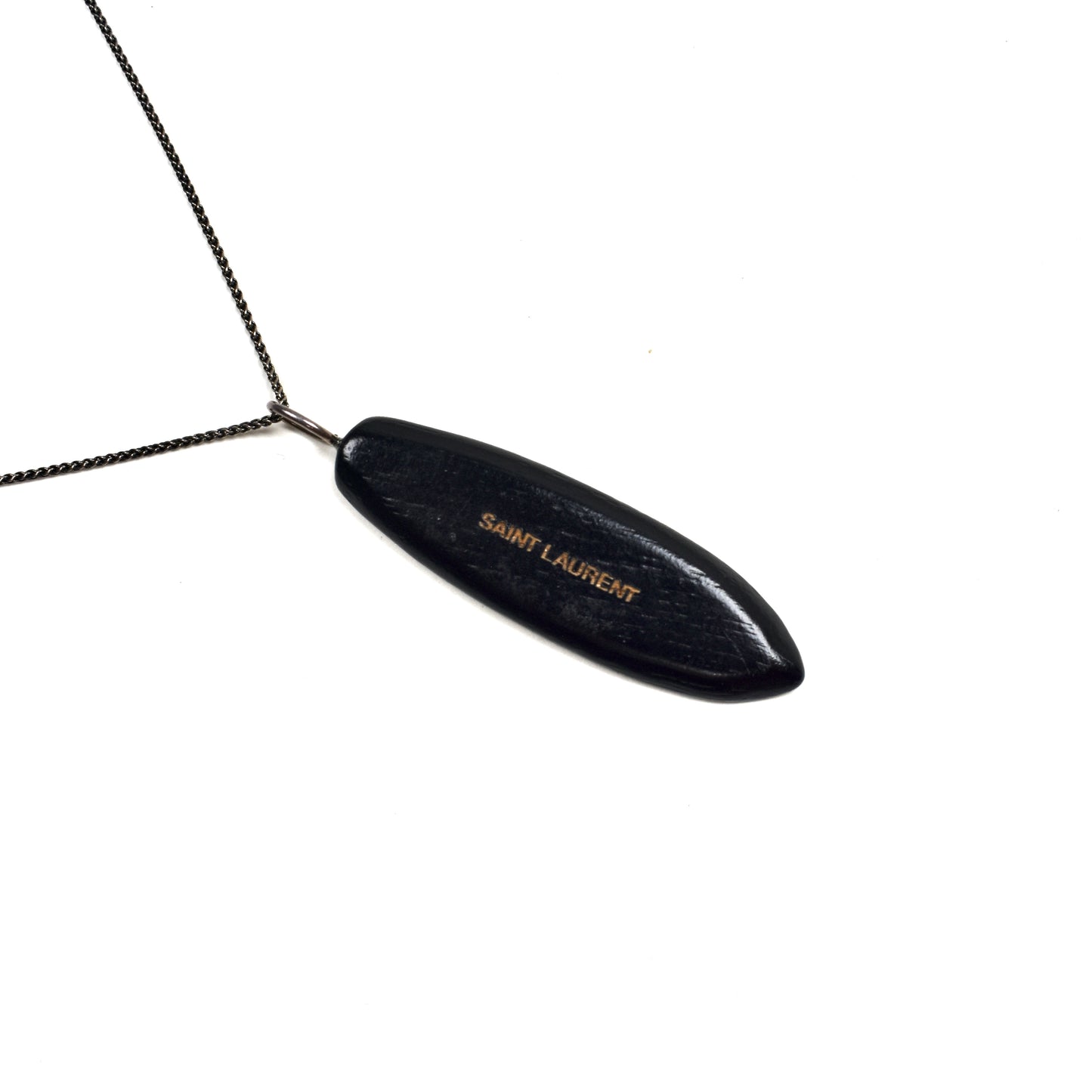 Saint Laurent - Wooden Surfboard Logo Pendant Necklace