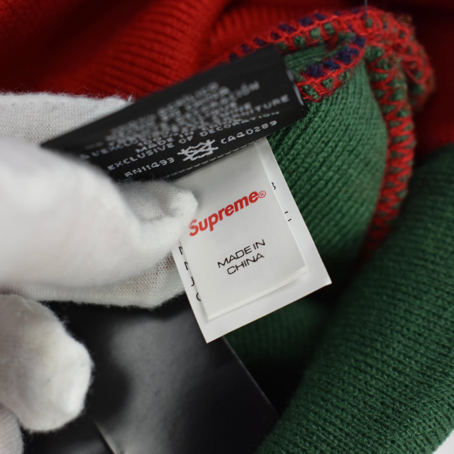 Supreme x New Era - Colorblock Box Logo Beanie (FW24)