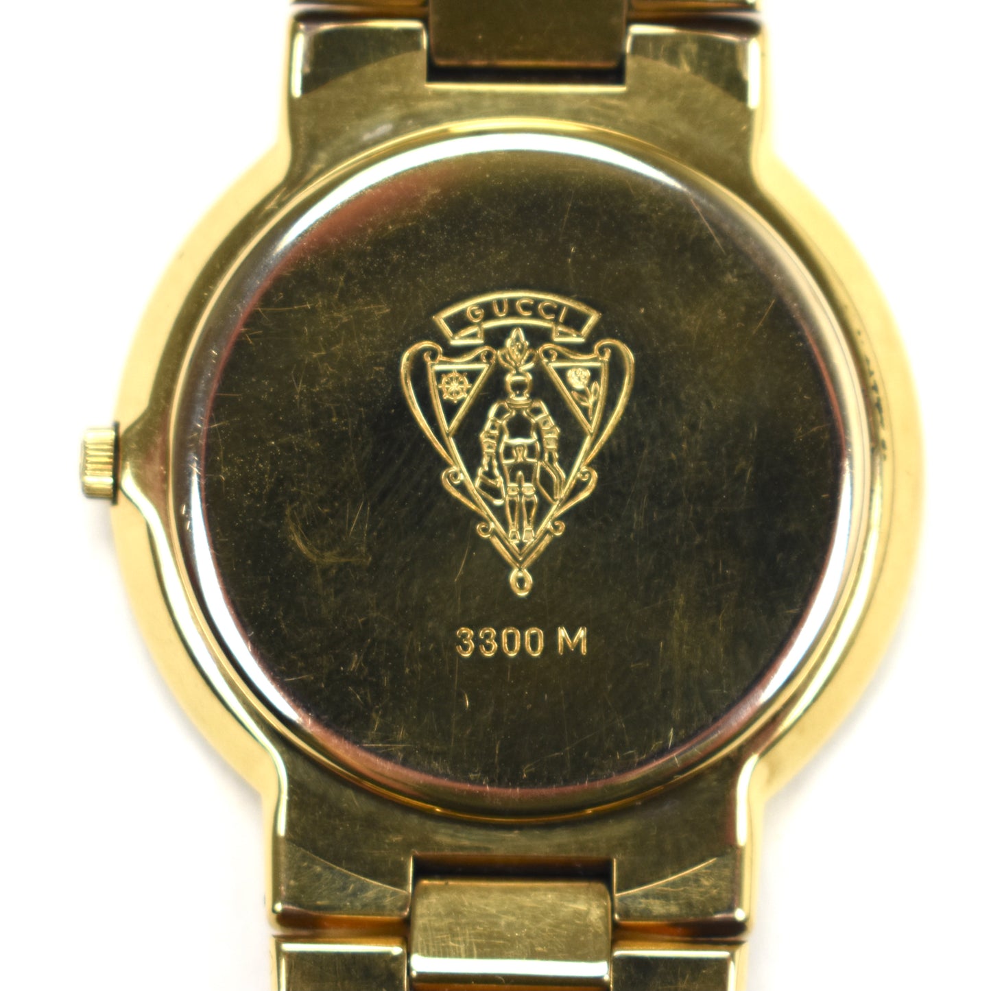 Gucci - 3300M Gold / Green Crest Dial Watch