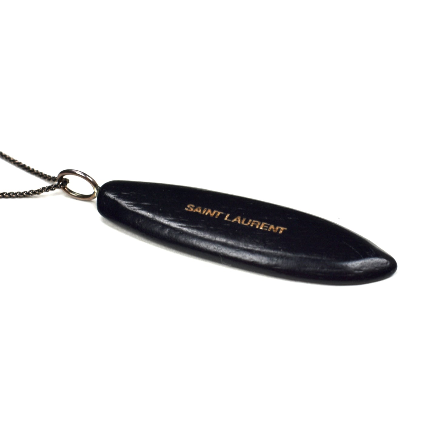 Saint Laurent - Wooden Surfboard Logo Pendant Necklace