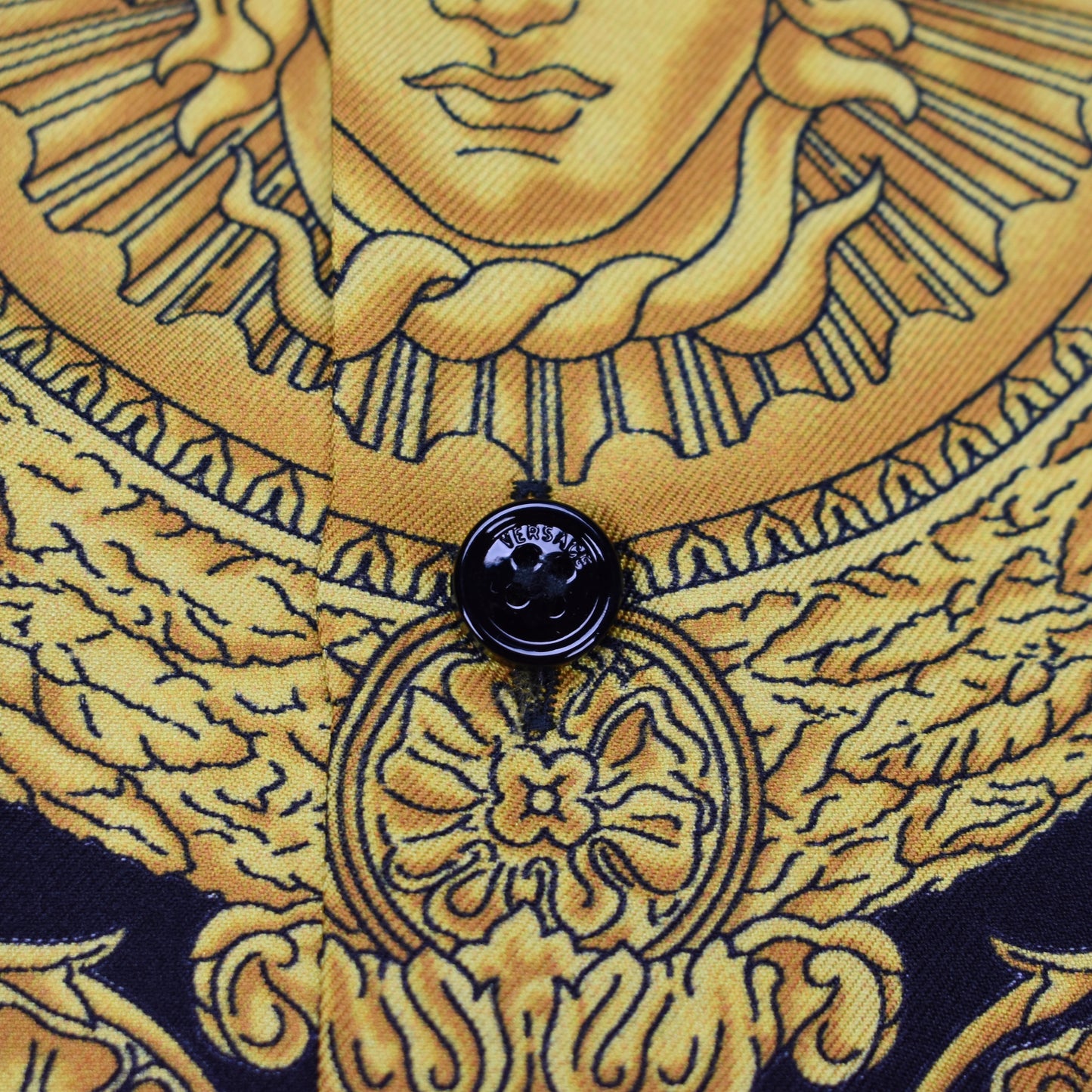 Versace - Black / Gold Barocco Print Silk Shirt