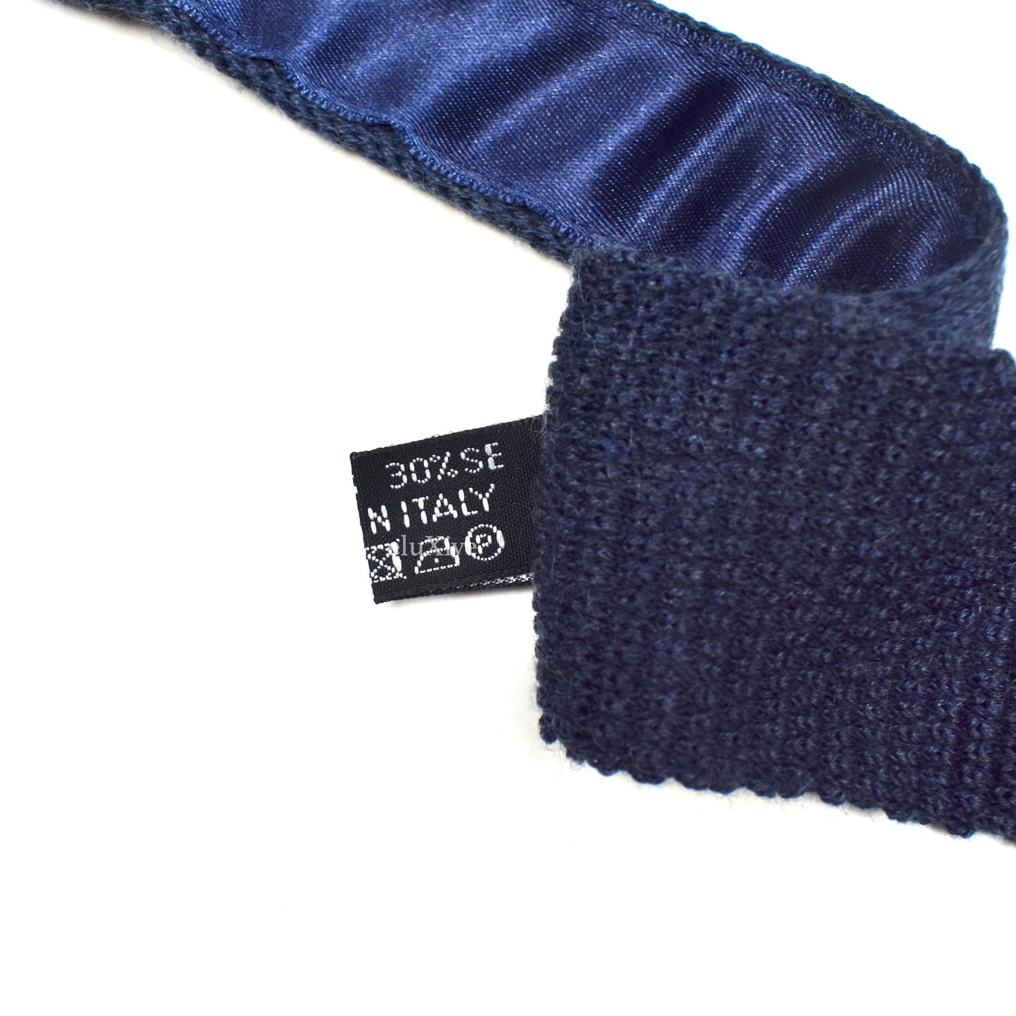 Brioni - Navy Cashmere / Silk Knit Tie