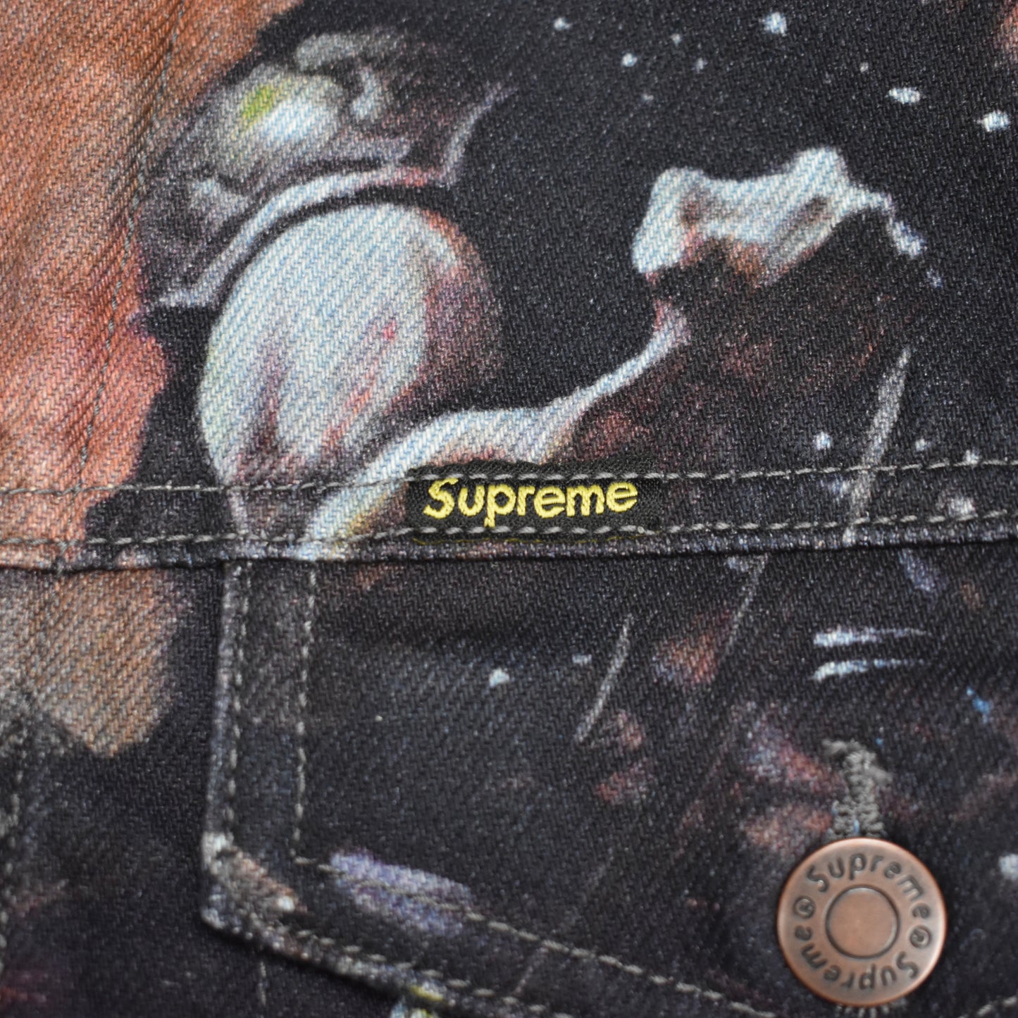 Supreme x Frazetta - Death Dealer Print Sherpa Lined Trucker Jacket