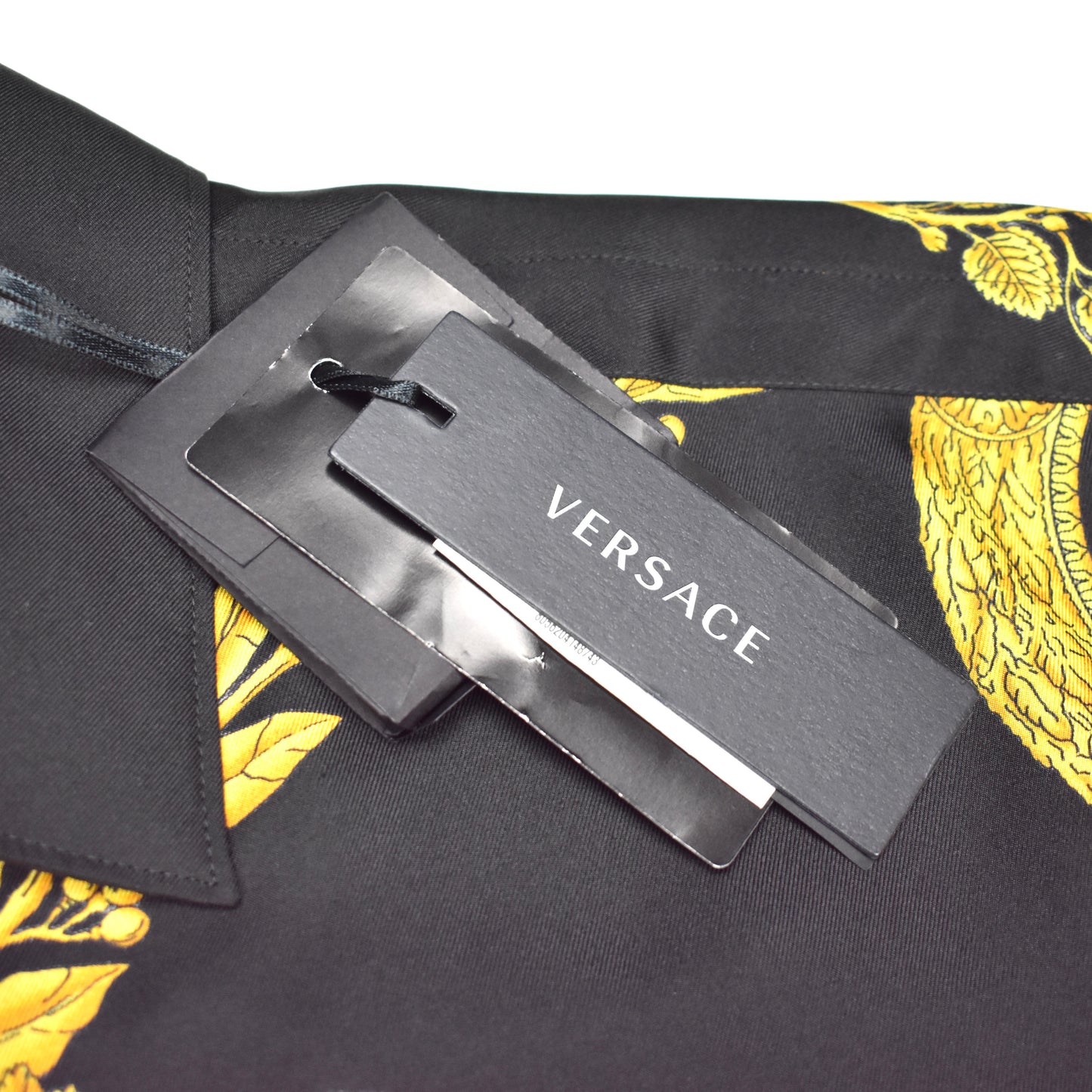 Versace - Black / Gold Barocco Print Silk Shirt