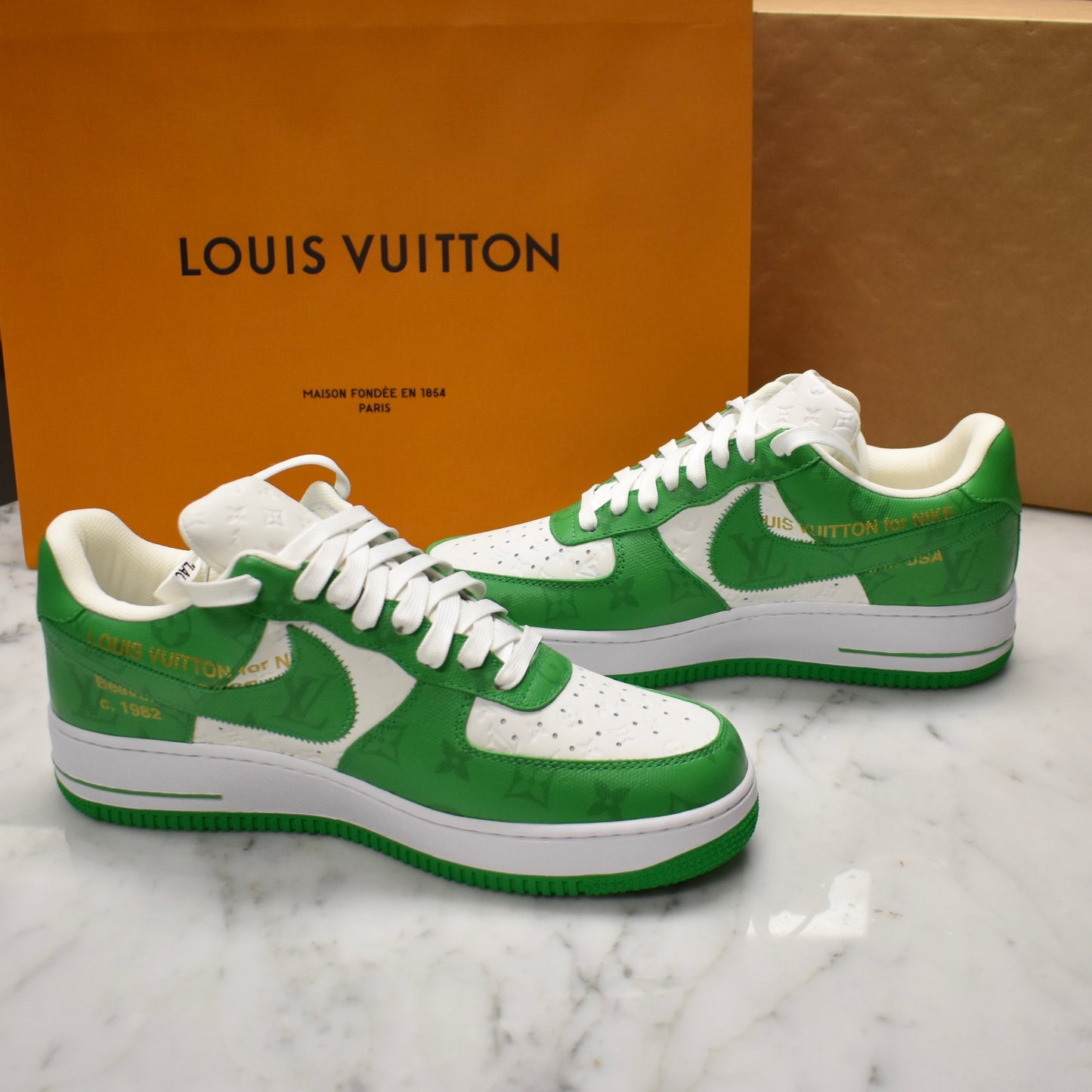 Louis Vuitton x Nike - Air Force 1 Low (White/Pine Green)