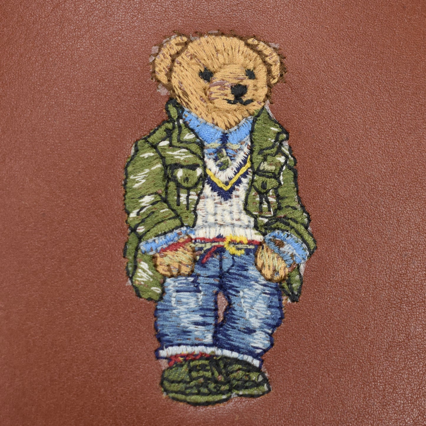 Polo Ralph Lauren - Brown Leather Bear Embroidered Wallet