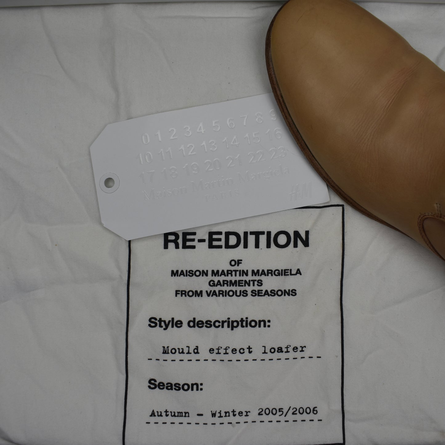 Maison Margiela x H&M - Tan Leather Mould Effect Loafers