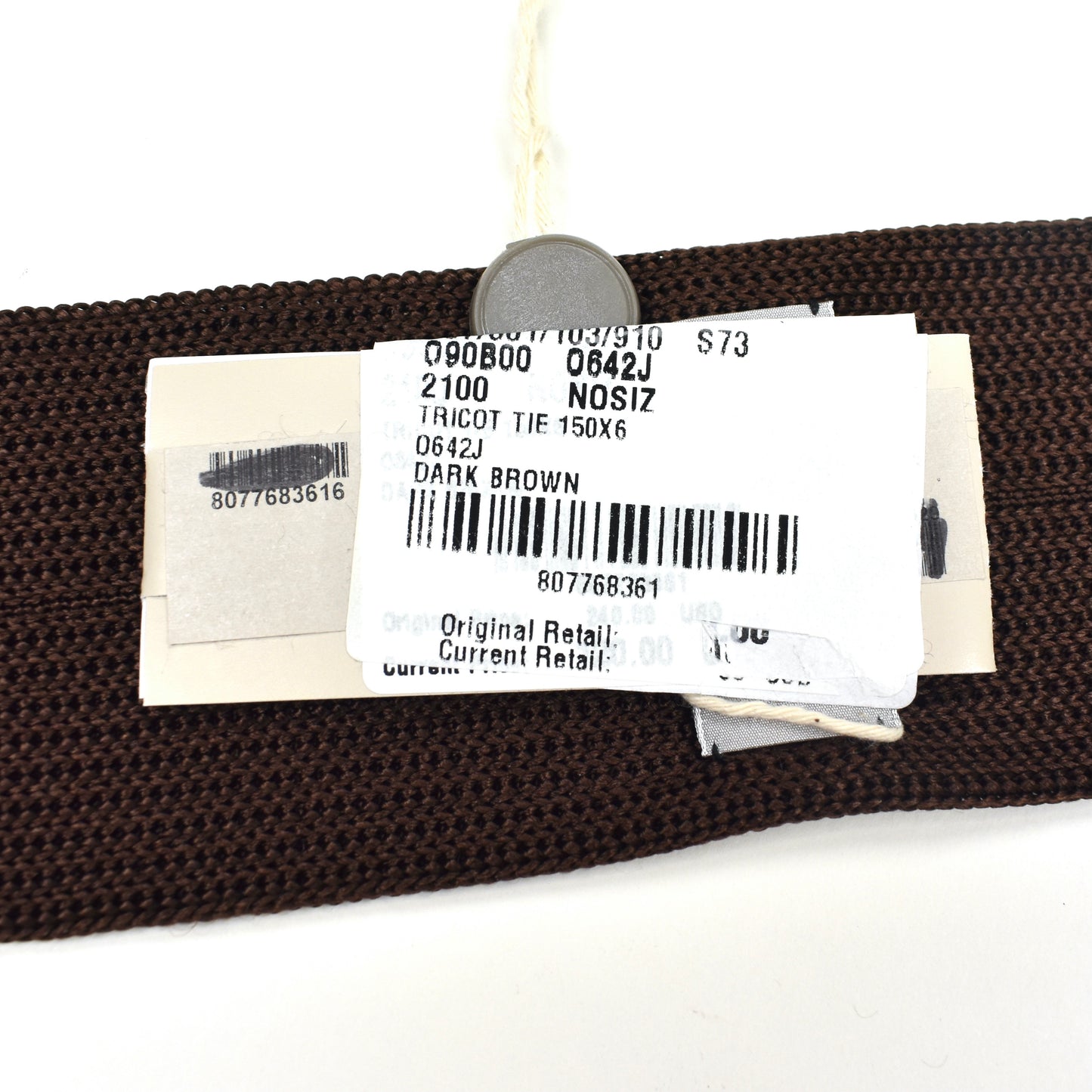 Brioni - Brown 100% Silk Tricot Knit Tie