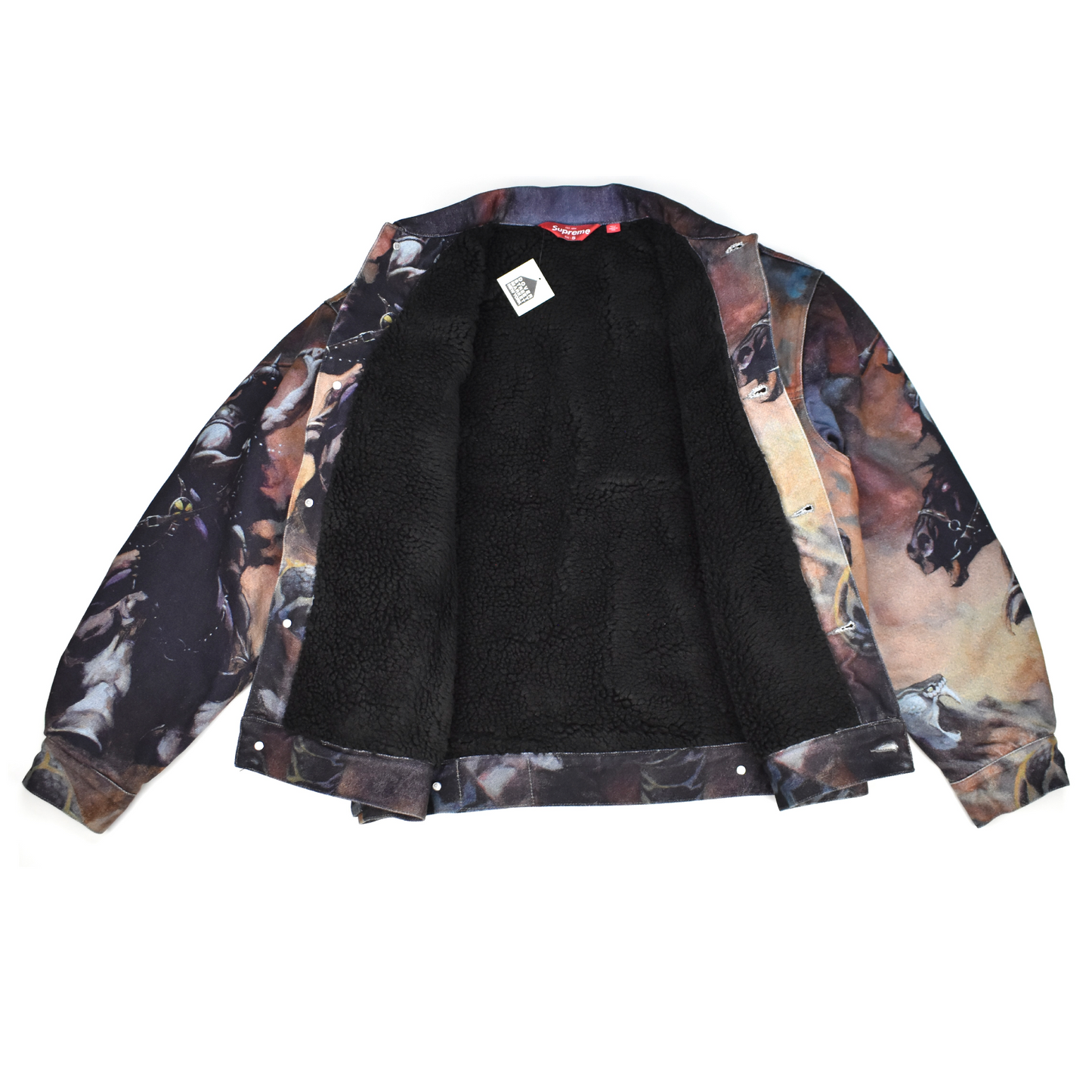 Supreme x Frazetta - Death Dealer Print Sherpa Lined Trucker Jacket