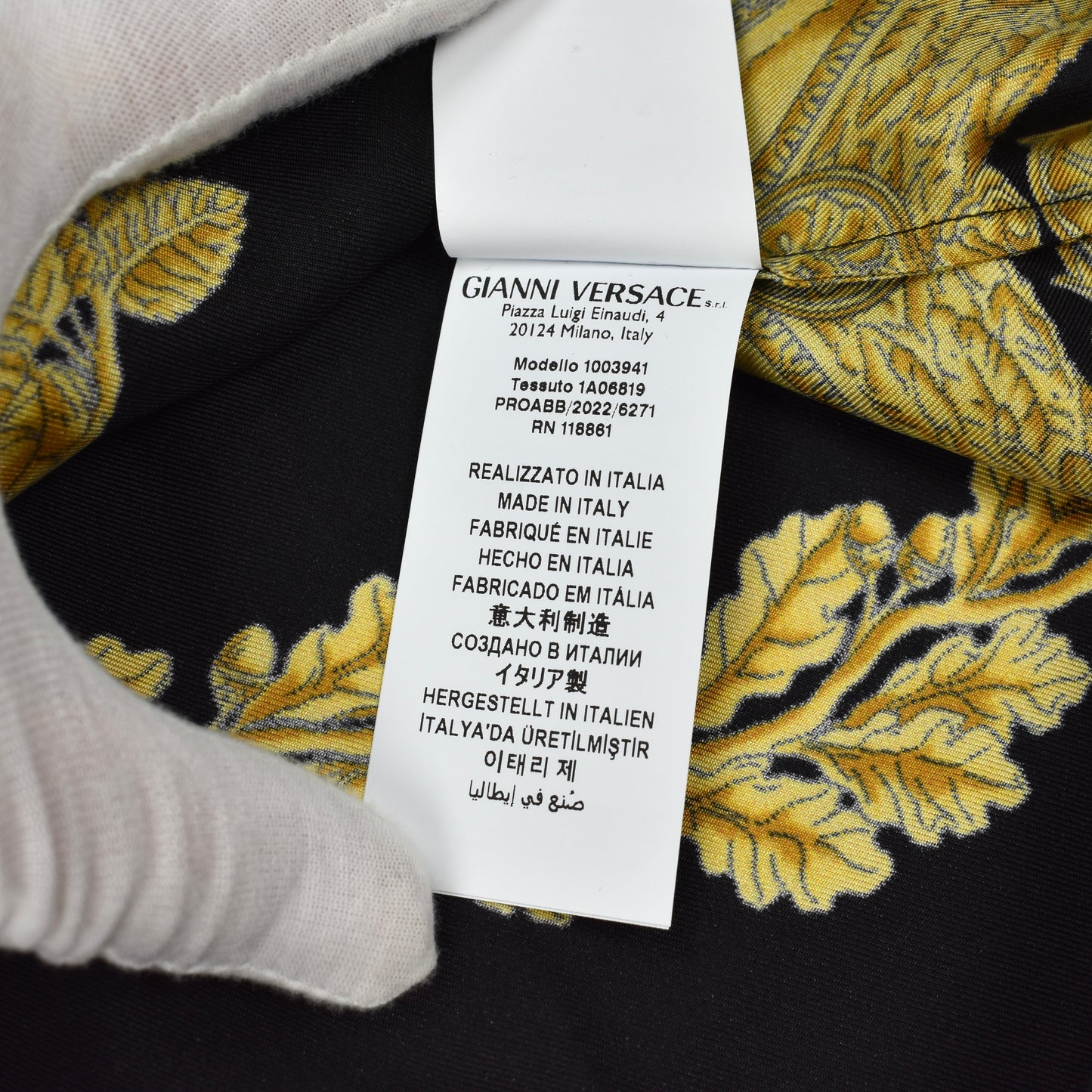 Versace - Black / Gold Barocco Print Silk Shirt