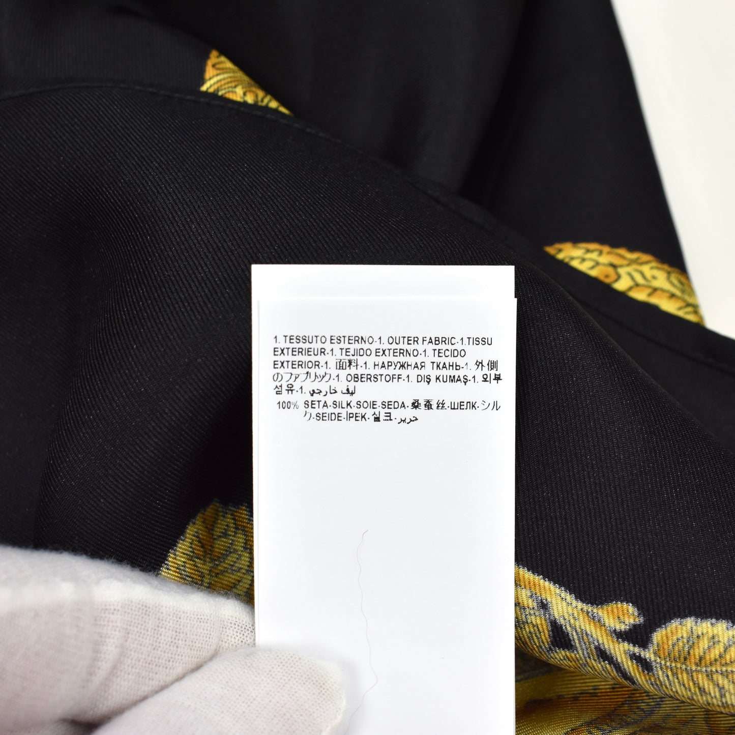 Versace - Black / Gold Barocco Print Silk Shirt