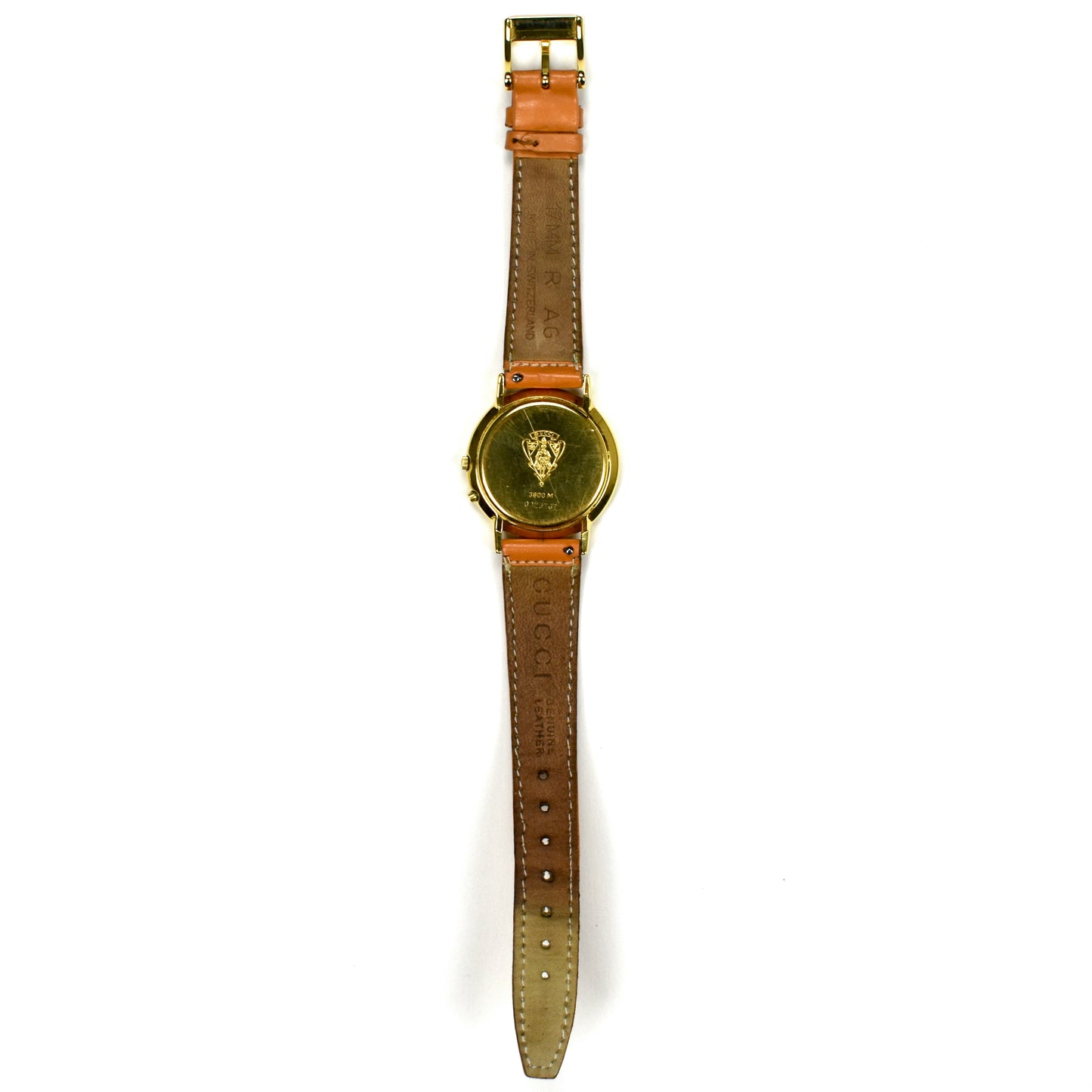 Gucci - 3800M Gold Cream Dial Chronograph Watch